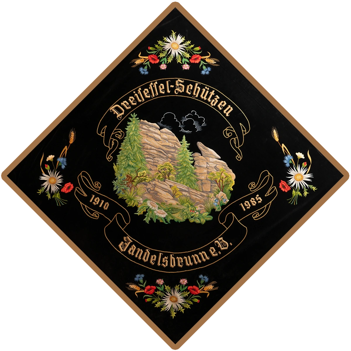 Fahne_Vorderseite Fahne Dreisesselschützen